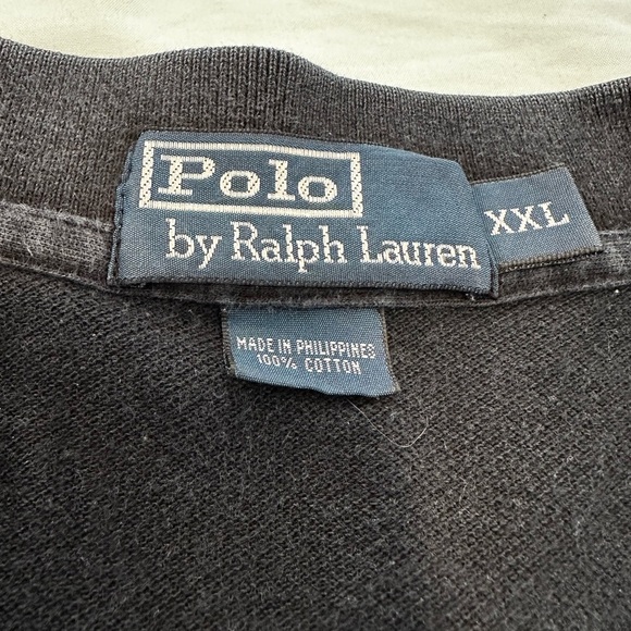 Vintage 90s Polo Ralph Lauren Mens Sz: XXL Black Polo Top. Red Pony. - Picture 6 of 9